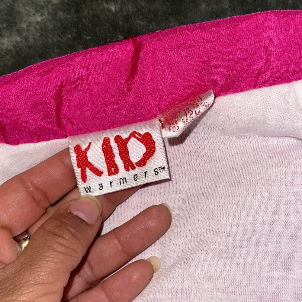 Vintage Kids Warmer Windbreaker Jacket Kids 12M Hot Pink Colorblock 70s 80s 90s - Picture 6 of 9